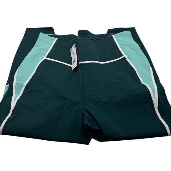 Reebok Women’s Plus Size Lux High-Waist Colorblock Leggings Forest Green 3X/ S - Picture 10 of 13